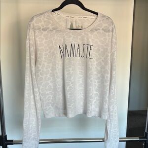 Rae Dunn Gray Crop Long Sleeve Sweatshirt